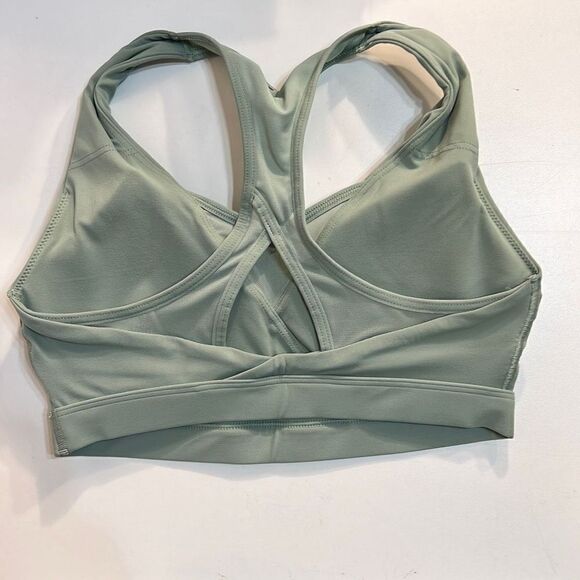 Gymshark Crossover Sports Bra - Desert Sage Green women’s XS-extra Small-NWT - Picture 3 of 5
